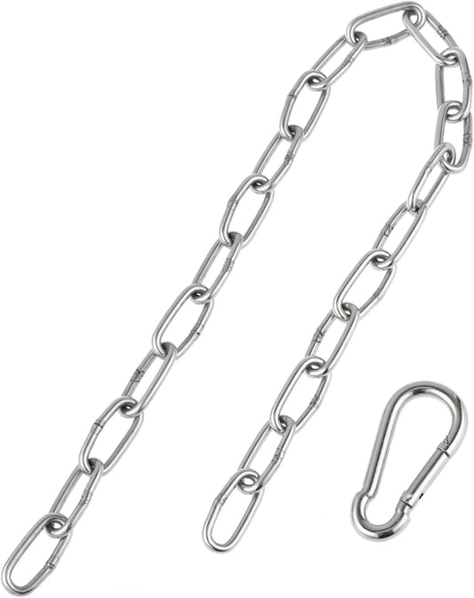 OSOLADY Home Gym Accessories Heavy Duty Chain for Weight Machine Extension LAT Pulldown Chain Hand Grip Strengthener Fitness Chain Extension Workout Fitness