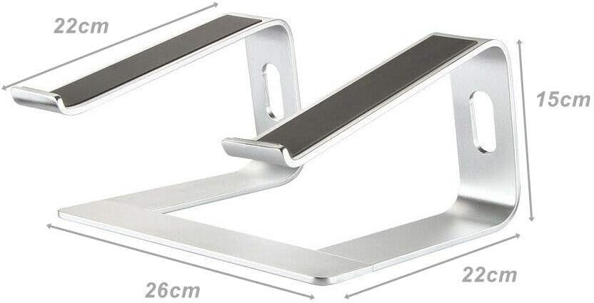 OZSTOCK Aluminium Cooling Stand Elevator Ergonomic for Laptop MacBook Ergonomic Cooling Riser with Height Adjustable, Anti-Slip Rubber Pads - Portable Detachable Computer Stand for Desk