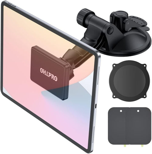 OHLPRO Magnetic Mobile Phone and Tablet Car Holder, 360° Rotation Universal Dashboard/Windscreen Magnetic 6 Strong Magnets, for 4 to 10 Inch Tablets and All Mobile Phones