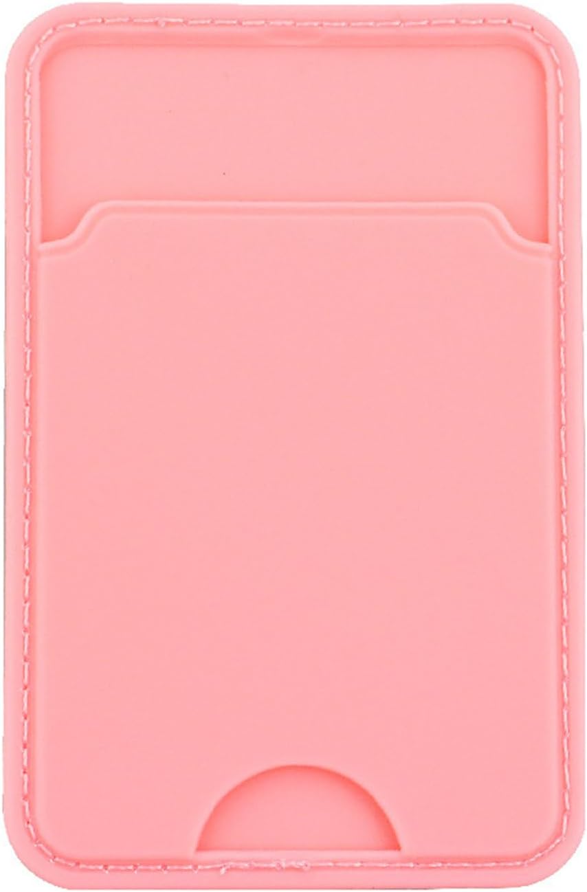 Toguma Cell Phone Card Holder Pocket for Back of Phone Card Wallet Holder for Phone Case Credit Card Holder for Woman Man, Compatible with Most of Cell Phone (Pink)