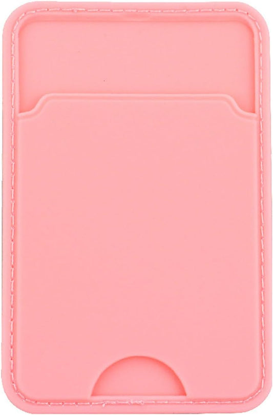Toguma Cell Phone Card Holder Pocket for Back of Phone Card Wallet Holder for Phone Case Credit Card Holder for Woman Man, Compatible with Most of Cell Phone (Pink)