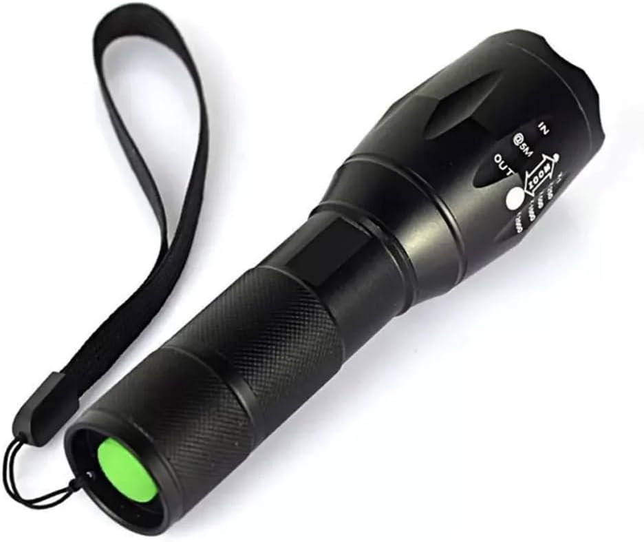 Kunova (TM) 2PCS Tactical Flashlight, Ultra Bright XML T6 LED Torch with 5 Light Modes & Adjustable Focus for Emergency Camping Hiking (2 Pack)