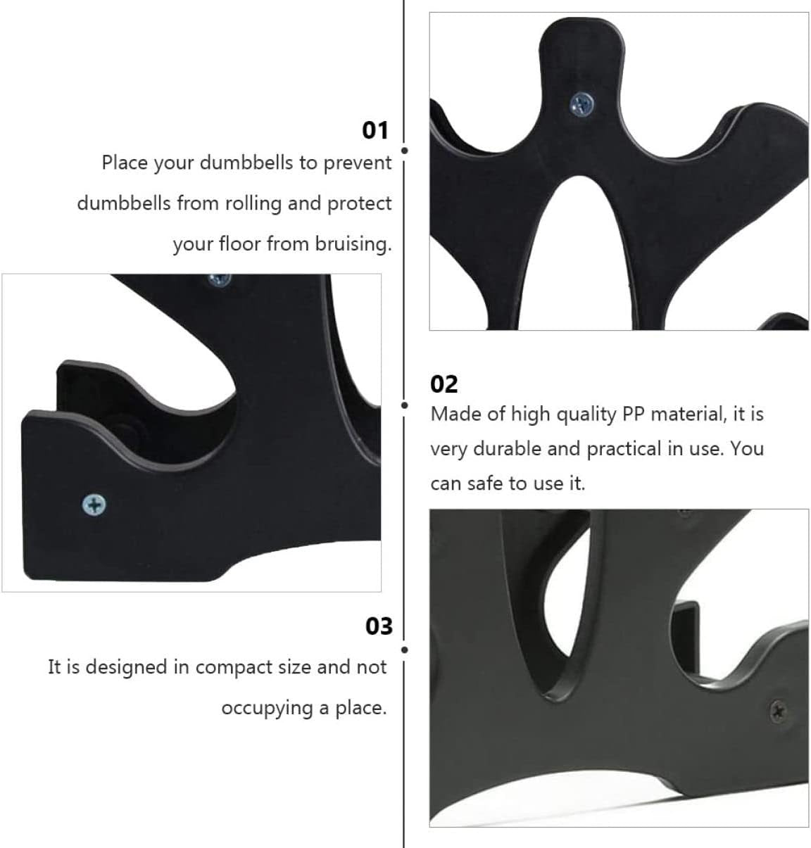 BESPORTBLE 3 Tier Dumbbell Rack: Tree Shape Dumbbell Storage Rack for Home Gym, Exercise