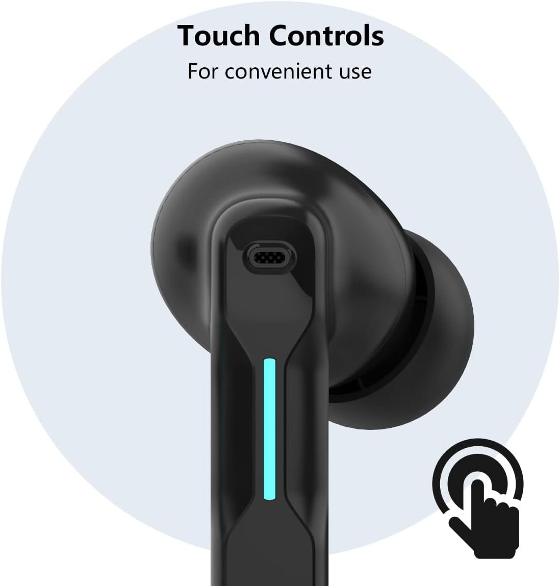 FEDIKER SW4 Wireless Earbuds for PC/Computer/Laptop/Mobile - Dongle & Bluetooth - 40ms Low Latency - 4 Mics PC Earbuds – Gaming - Work Headset - Work Headphones – Hidden Earbuds for Work Office
