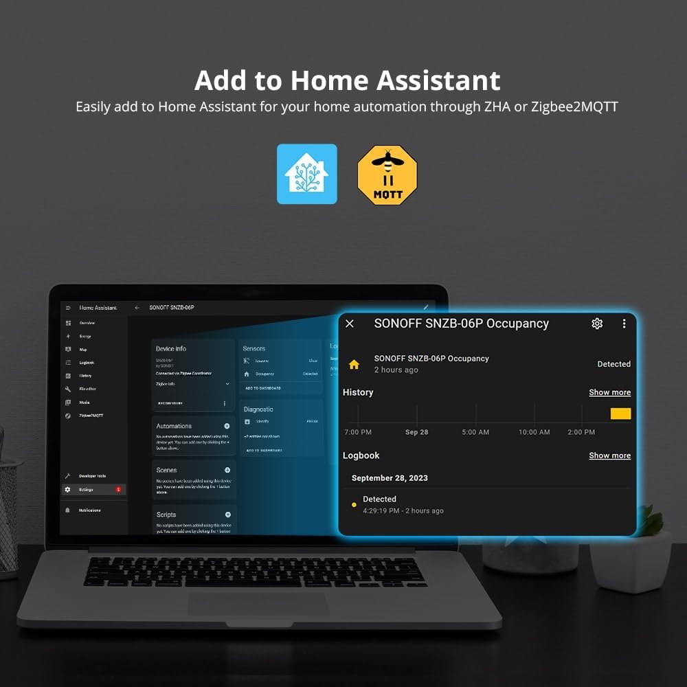 Smilewolf SNZB-06P Zigbee Human Presence Sensor Rardar Detector Motion Sensor Smart Home Automation for Alexa Alice ZHA Zigbee2MQTT (4)