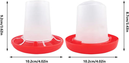 Jubepk Chicken Feeder and Waterer Set,Chick Feeder and Waterer Set - Poultry Feeding & Watering Supplies for Farm Pet Outdoor Baby Barn Family Livestock Friends
