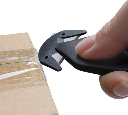 Nova Safety Cutter Tool, Ergonomic Film Cutting Blade, Box, strap, carton and package Opener (Black, 5 Pack)