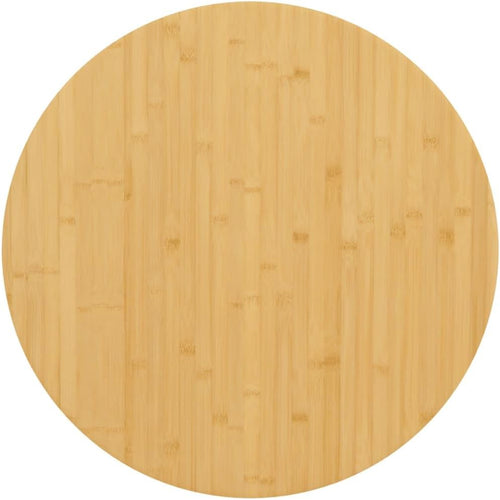 Round Bamboo Dining Table Top Replacement, 60 x 4 cm, Coffee Table for Restaurant, Hotel, Desk Use, Commercial Bamboo Furniture, Brown Wood Finish