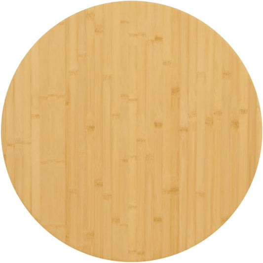 Round Bamboo Dining Table Top Replacement, 60 x 4 cm, Coffee Table for Restaurant, Hotel, Desk Use, Commercial Bamboo Furniture, Brown Wood Finish