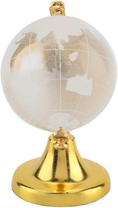 Aigend Home Decor - Round Earth Globe World Map Crystal Ball Ball Decoration for Home Office Gift (Gold)