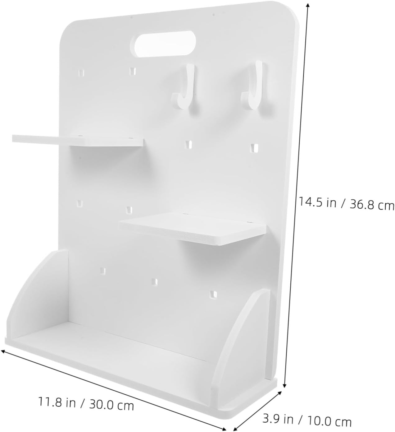 MUELODSIC 1 Set Pegboard Office Desk Organizer with Shelves Hooks No Drill Installation Composite for Workspace Organization Desktop Storage