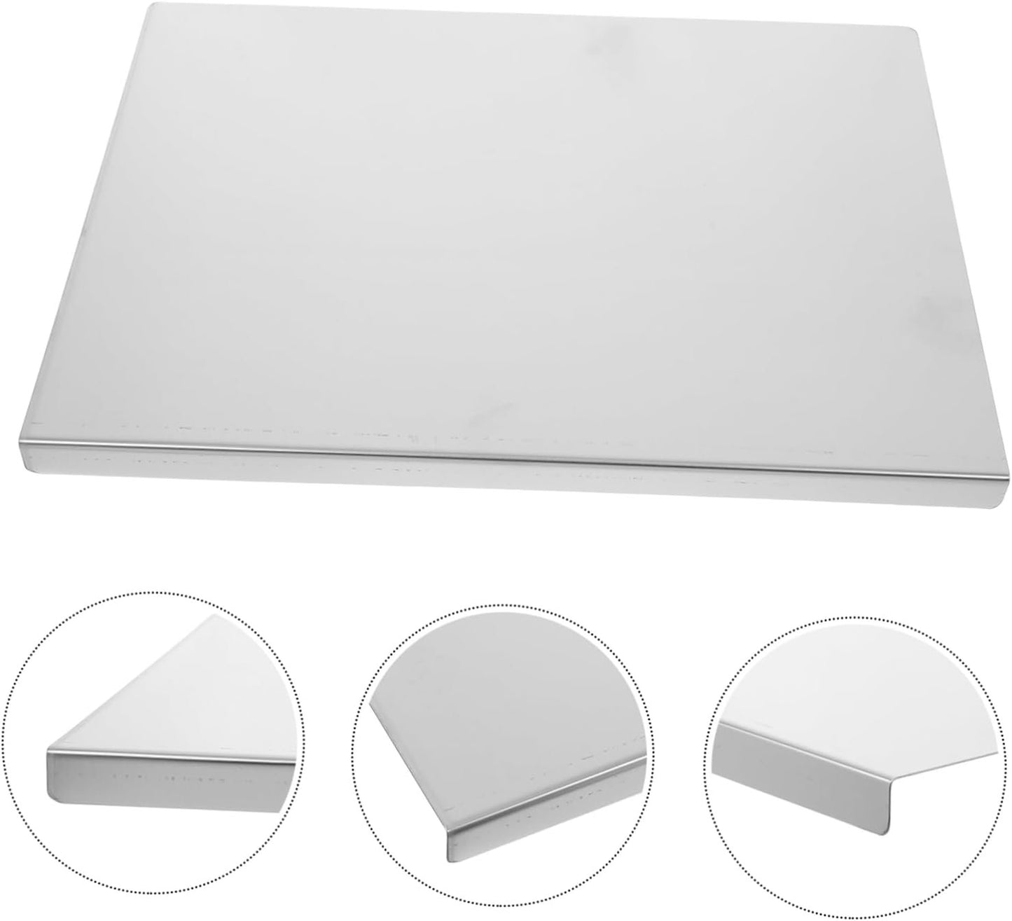 Luxshiny Stainless Steel Cutting Board for Kitchen Thick Dishwasher Safe Chopping Board Versatile Dough Preparation and Food Prep Tool