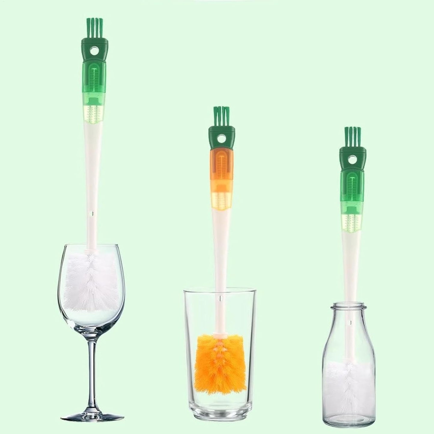 Bottle Brushes for Cleaning, 5-in-1 Multifunctional Washer, Versatile Scrubber Set, 14.17x2.76 Inch Deep Clean for Bottles and Cups, Quality Home Travel Essential, Easy Grip Handle