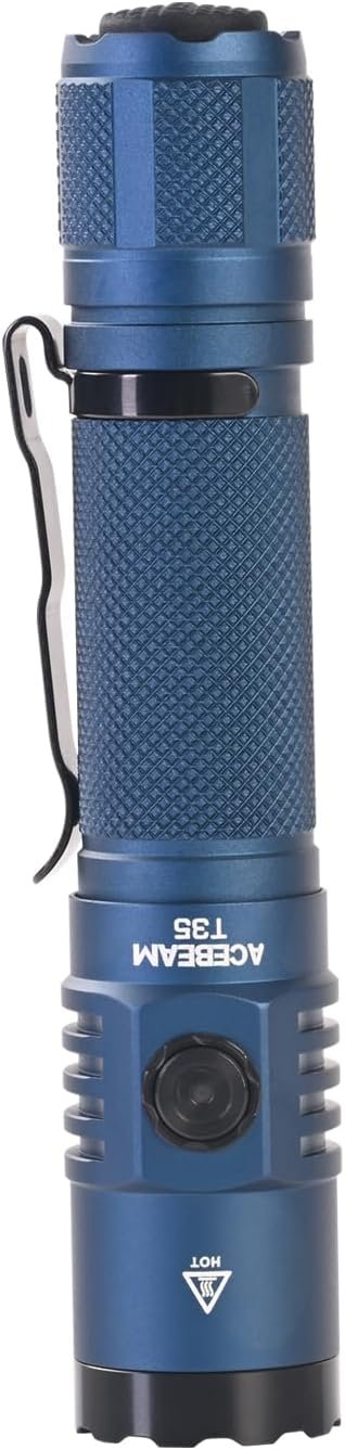 ACEBEAM T35 Tactical EDC Flashlight Gifts for Men, 1600 High Lumens Flashlight Rechargeable, Dual Switches Tactical Flashlight, Super Bright Pocket LED Flashlight for Emergency, Camping