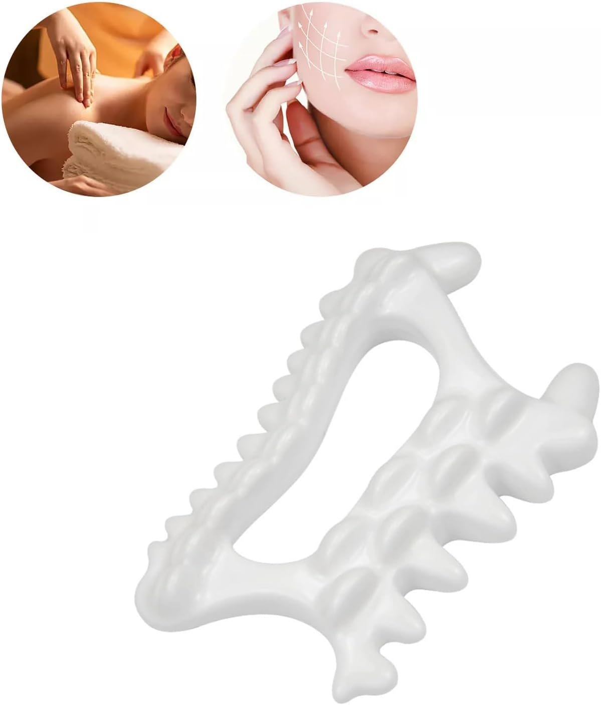 Liahelianx Advanced Non-Toxic Ceramic Gua Sha Professional Myofascial Release Tool for Face & Body, Deep Tissue Massager with Ergonomic Design for Body Contouring