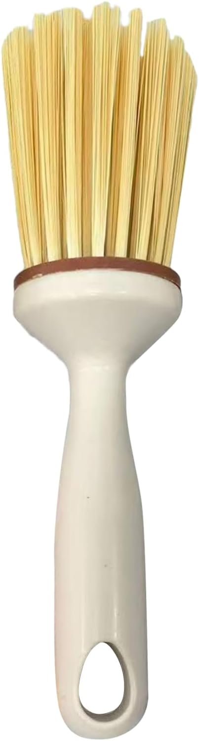 Kitchen Scrub Brush, Ergonomic Cleaning Tool, Heavy Duty Sink and Cookware Scrubber, Multi Purpose Household Cleaner for Stove, Pot, Edge and Corner Detailing, 8.27x2.95in