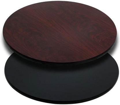 Flash Furniture 36-Inch Round Table Top with Black or Mahogany Reversible Laminate Top