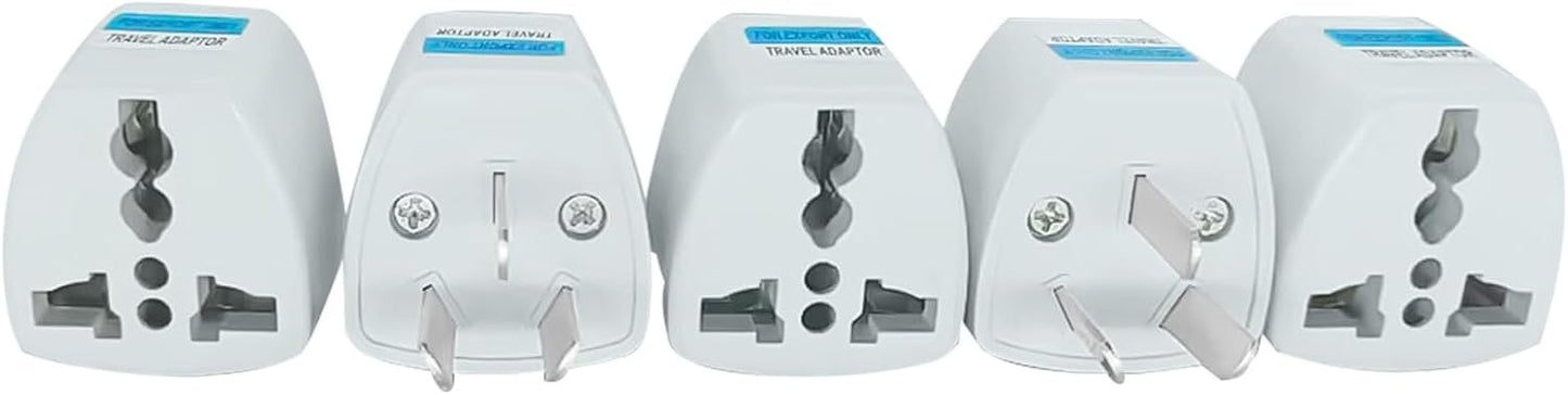 5 Pcs Australia Converter Plug, 3 Pin International Power Adapters to Australian, Janpan/EU/US/UK to Ausralia Travel Adapter Plug for Australia China New Zealand,Universal Power Adapters