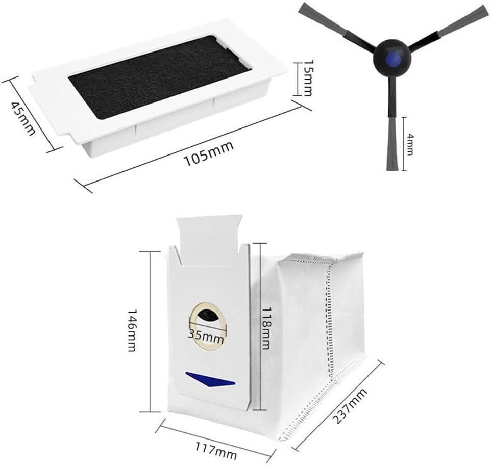Essential Cleaning Supplies - Kit di ricambio da 14 pezzi per aspirapolvere Ecovacs Deebot T30 Pro e Omni con accessori chiave