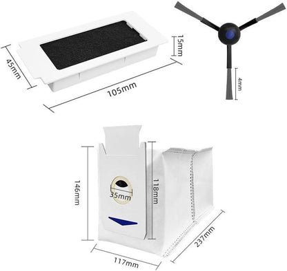 Essential Cleaning Supplies - Kit di ricambio da 14 pezzi per aspirapolvere Ecovacs Deebot T30 Pro e Omni con accessori chiave