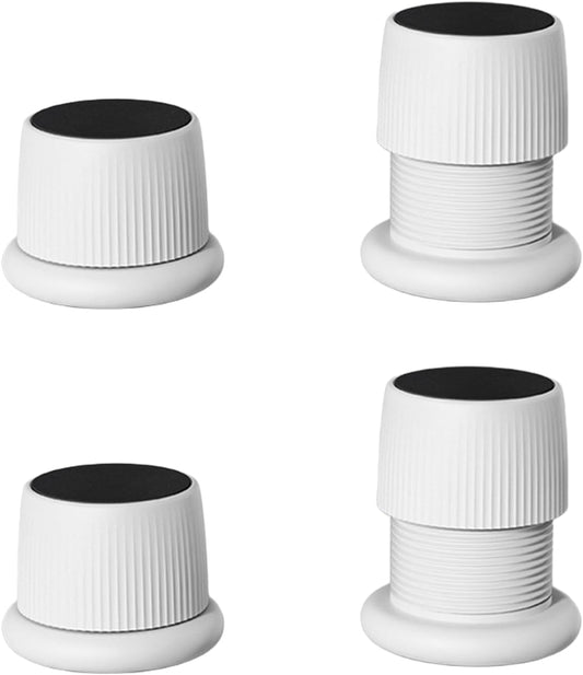 SagaSave 4 Pieces Adjustable Furniture Risers Bed Risers 4-6.3cm Non-Slip Risers for Sofa Bed Table Chair Risers (White)