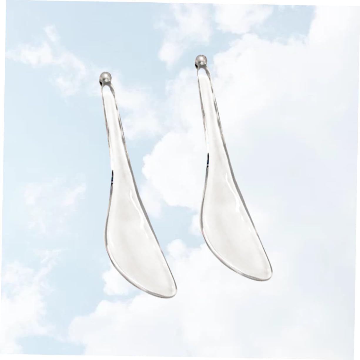 Ipetboom 2Pcs Crystal Scraping Massage Stick for Facial Tension Relief Smooth Fine Lines Reduce Dark Circles Traditional Massaging Board for Healthy Glow Natural Aging