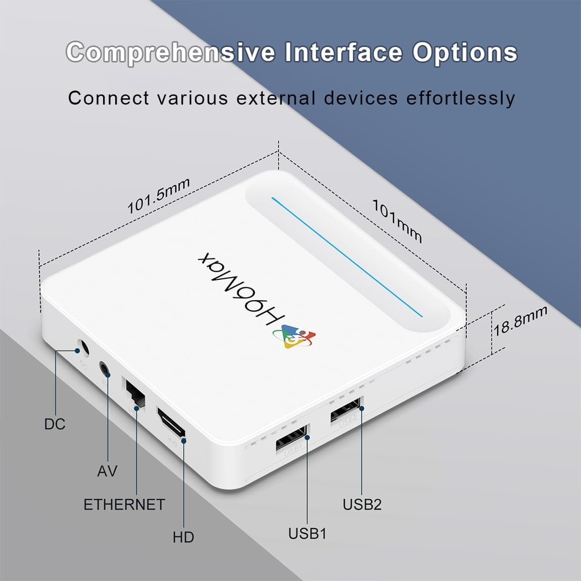 Android 14.0 TV Box, LEFFOT H618 Plus 4K UHD Streaming Device for TV, 4GB RAM + 32GB ROM, Smart TV Box with HDR10, Voice Control, 2.4G & 5G WiFi 6, 100M Ethernet, BT 5.4, Allwinner H618 Quad Core A53
