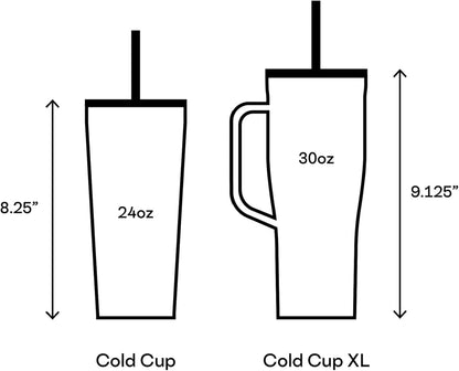 Corkcicle Rifle Paper Co. Tumbler With Straw and Handle, Reusable Water Bottle, Triple Insulated Travel Mug, BPA Free, Keeps Beverages Cold for 12 Hours & Hot for 5 Hours, Garden Party Cream, 30 oz