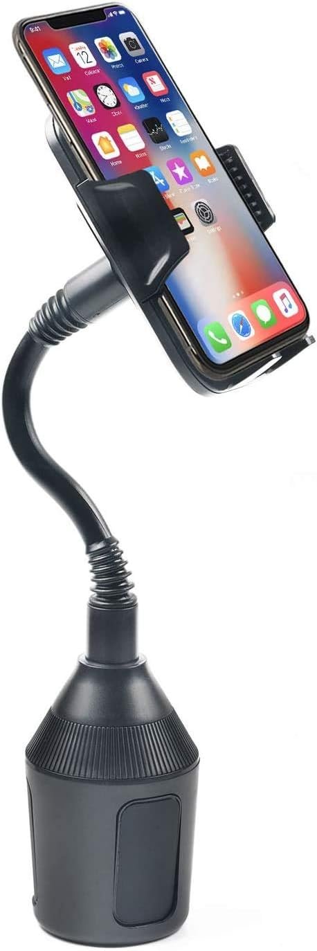 DBREAKS Universal Car Cup Holder, 360° Rotated Mobile Phone Car Black with 8.5 cm Neck Flexible and Adjustable for iPhone, Smartphone and Phone