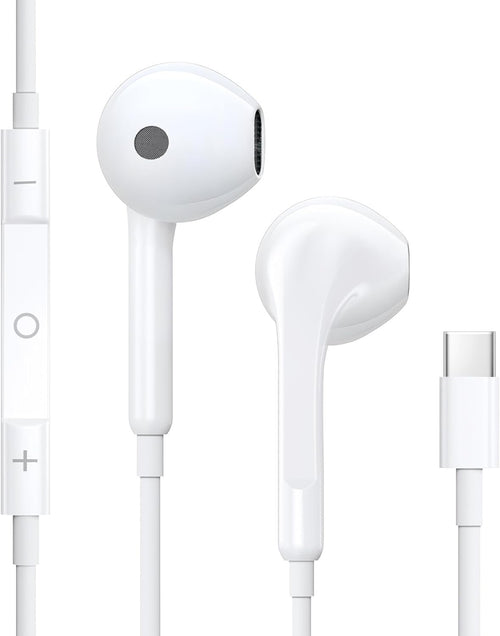 USB C Headphones for iPhone 15,Wired Earphones with Mic & Volume Control,Wired Headphones for Samsung S23 FE S22 S21 S20 A53 A54,HiFi Stereo Earbuds for iPad Pro Pixel 7/6/6a/5/4 OnePlus 9 8