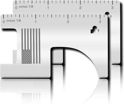 2 Pack Stainless Steel Firefighting Tools – Multipurpose Leverage Tool for Survival Kits | Credit Card-Sized Pry Bar, Screwdriver, Can Opener, Ruler | Firefighter, EMS, Police Emergency Rescue Gear