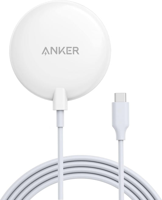 Anker PowerWave Magnetic Wireless Chargers 5 ft Built-in USB-C cable, compatible with Magsafe for iPhone 16/15/14/13 series