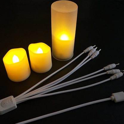 Actpe Rechargeable LED Electric Candle Light Flameless Flashing Home Dinner Decoration Christmas Wedding Birthday Party Celebration Halloween Tea Lights with Timer & Remote, Pack of 6