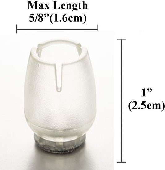 32 Pack Silicon Protection Cover with Felt Pad Chair Leg Floor Protectors Set Anti-Slip Round Chair Legs Caps for Scratches and Noise