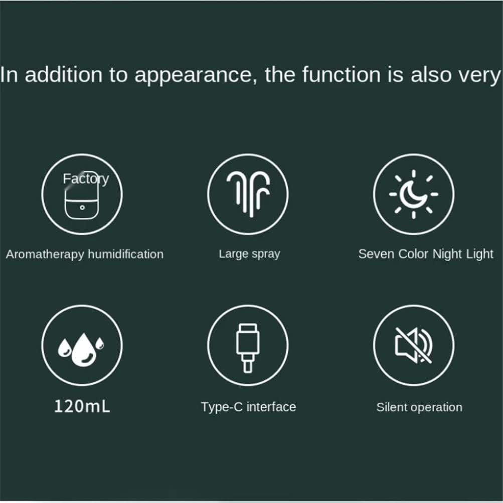 Air Humidifier Aromatherapy Diffuser Mini Humidifier Remote Control Aroma Diffuser Machine Essential Oil USB Ultrasonic Mist Maker for Office Home Car (Black)