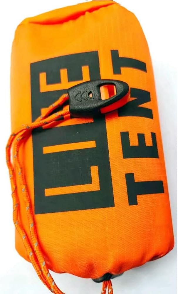 ALGONETO Emergency Tent Outdoor Survival Blanket Survival Blanket Insulation Blanket Simple Tent Orange Tent+Bag with Whistle