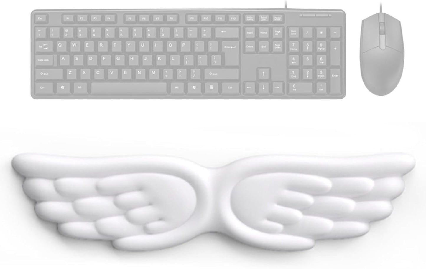 Angel Keyboard Wrist Rest for Office and Gaming, Use Ergonomic Wrist Rest Keyboard Desk Support Laptop Support Arm Computer Enthusiasts,
