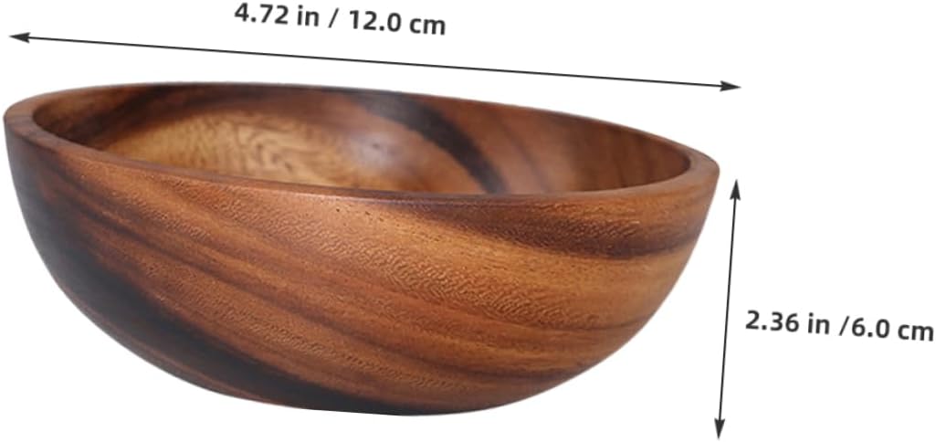CONGARTENO 1pc Wooden Salad Bowl Kitchen Bowl for Fruits Salads Natural Log Design for Home Use Health Safety Crafted Versatile Serving