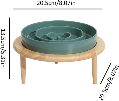 Slow Feeder Ciotola per cani Slow Feeder – Ciotola per cani antiscivolo rialzata in ceramica con base per l'alimentazione – Slow Feeder, lavabile in lavastoviglie, giocattolo multifunzionale per