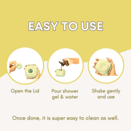 Dog Bath Brush - Dog Grooming Supplies, Puppy Essentials, Dog Grooming Pet Brush, Dog Bath Scrubber, Silicone Scrubber, Dog Care - Puppy Shampoo & Dog Comb, Dog Accessories, Dog Supplies for Dog Wash (Yellow)