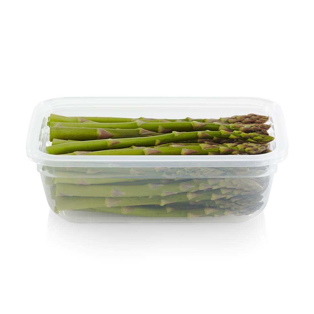 Snapware Total Solution 10pc Rectangle Plastic Food Storage Container Value Set, 10pcs (5 x 3 Cup [710ml] containers with 5 x tab Locking lids), Opaque