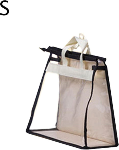 Clear Purse Protector Bag | Purse Storage Bag Organization for Hanging Closet with Zipper and Handle - Dust Bags for Wall Hanging, Purse Storage Organizer for Closet Pochy