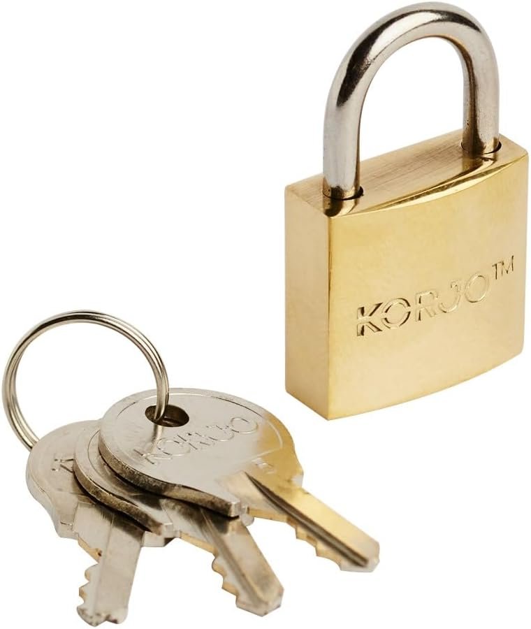 Korjo Luggage Lock, 2mm Brass Travel Lock