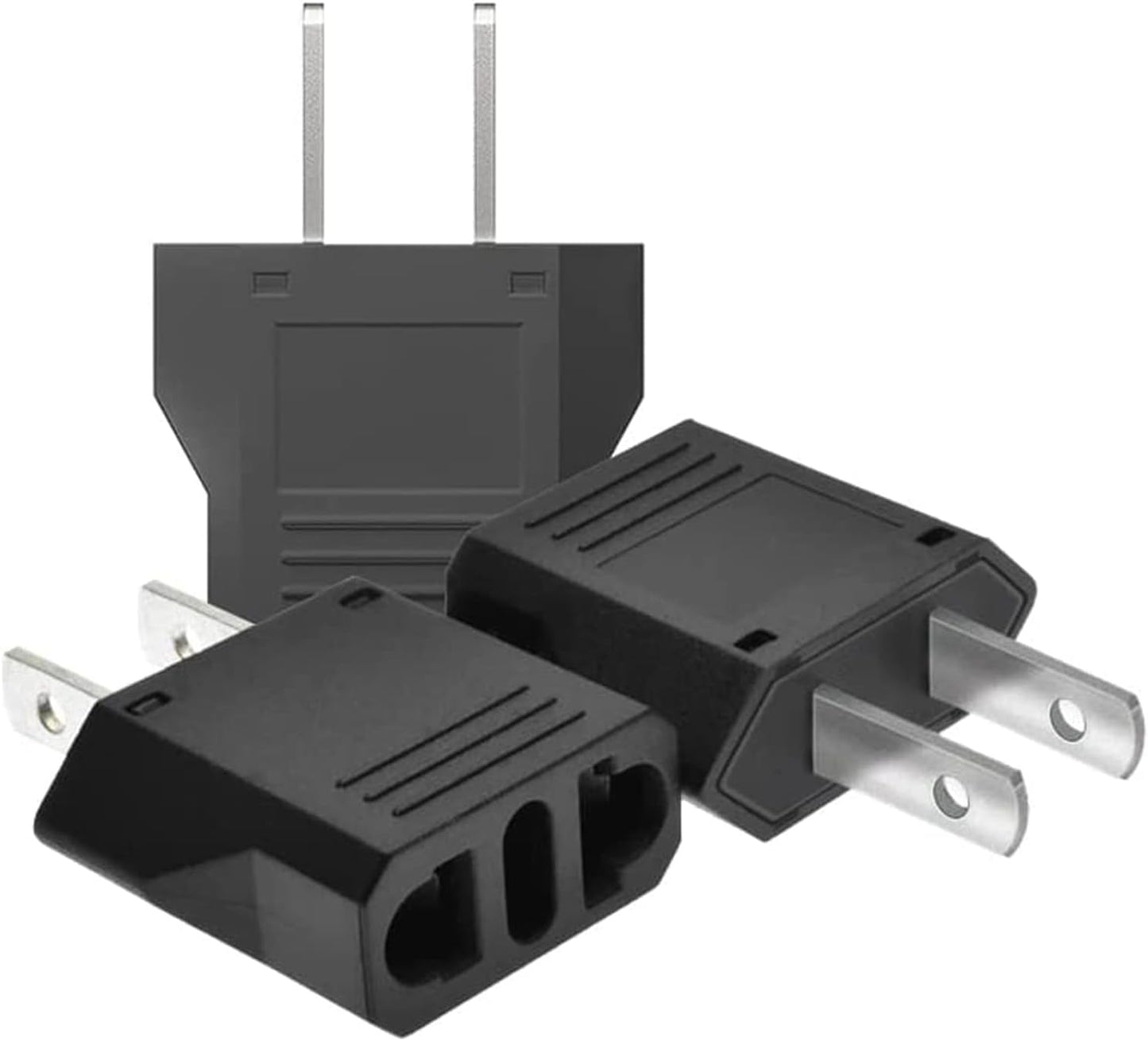Superpow 3pcs Travel Adapter for European Plug to American, Italian to USA, Universal for US/China/Japan/Canada/Mexico