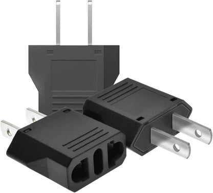 Superpow 3pcs Travel Adapter for European Plug to American, Italian to USA, Universal for US/China/Japan/Canada/Mexico