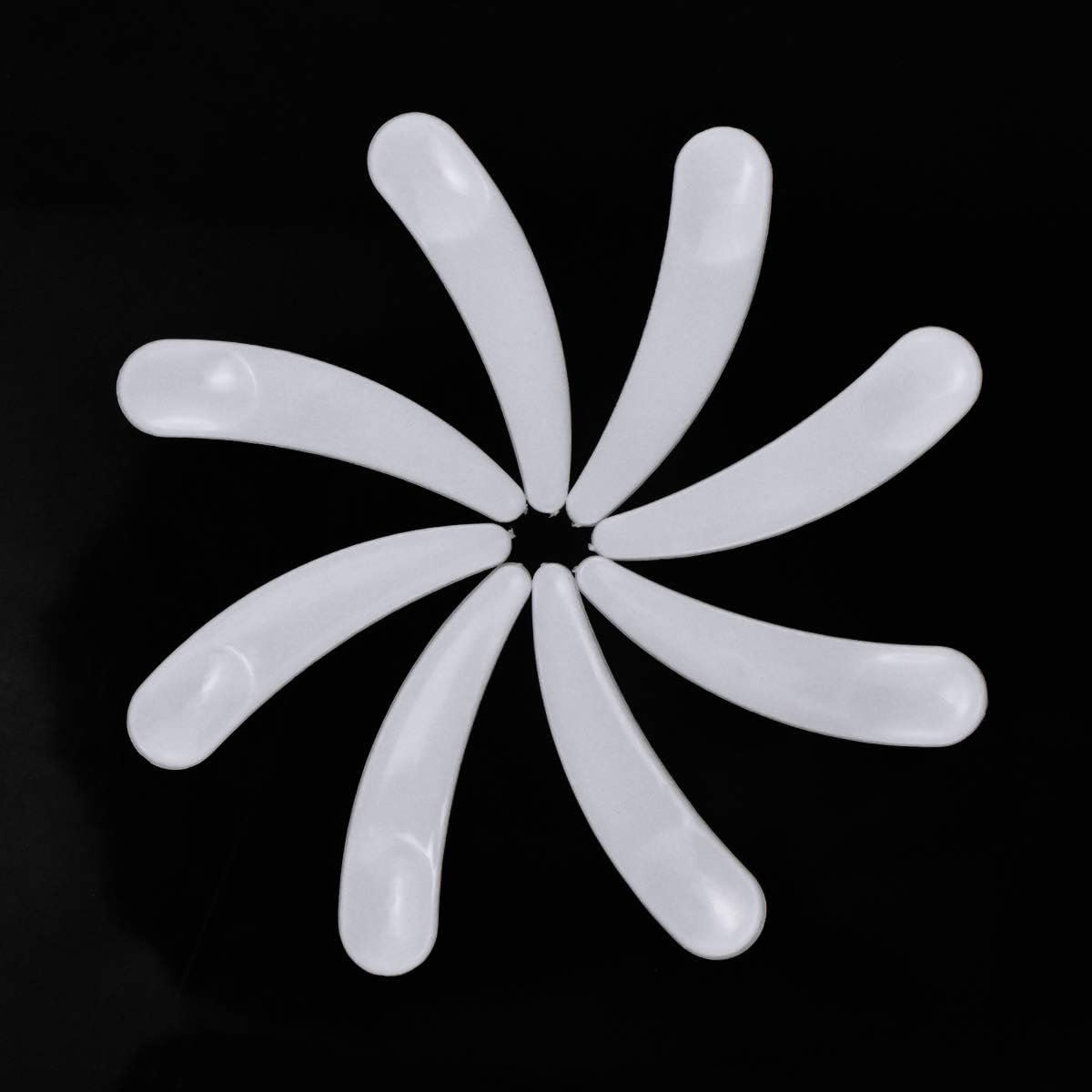 Nivofu 100 Pcs Mini Disposable Makeup Spatulas, Mini Cosmetic Plastic Spatulas Scoops,Facial Cream Mask Spoon,2.2'' White Cosmetic Spatula for Women Girls Face Skin Care DIY Accessories