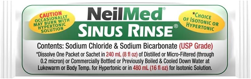 NeilMed's Sinus Rinse Extra Strength Pre-Mixed Hypertonic Packets-for Sinus Relief, 70 Count Box (Pack of 2)