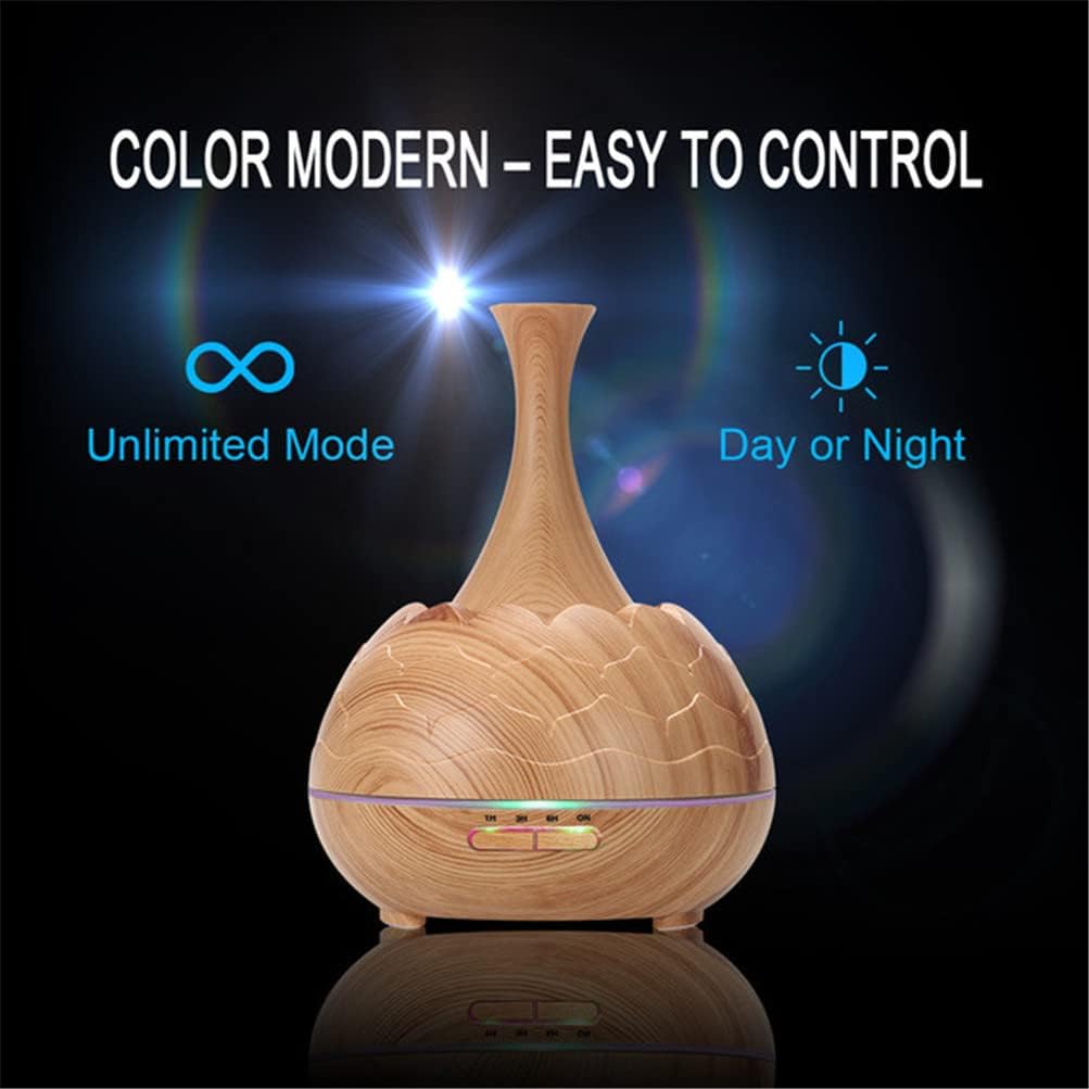 400ml Smart WiFi Wireless Essential Oil Aromatherapy Diffuser with App Voice Control Ultrasonic Diffuser Humidifier for Office Home Car (A)