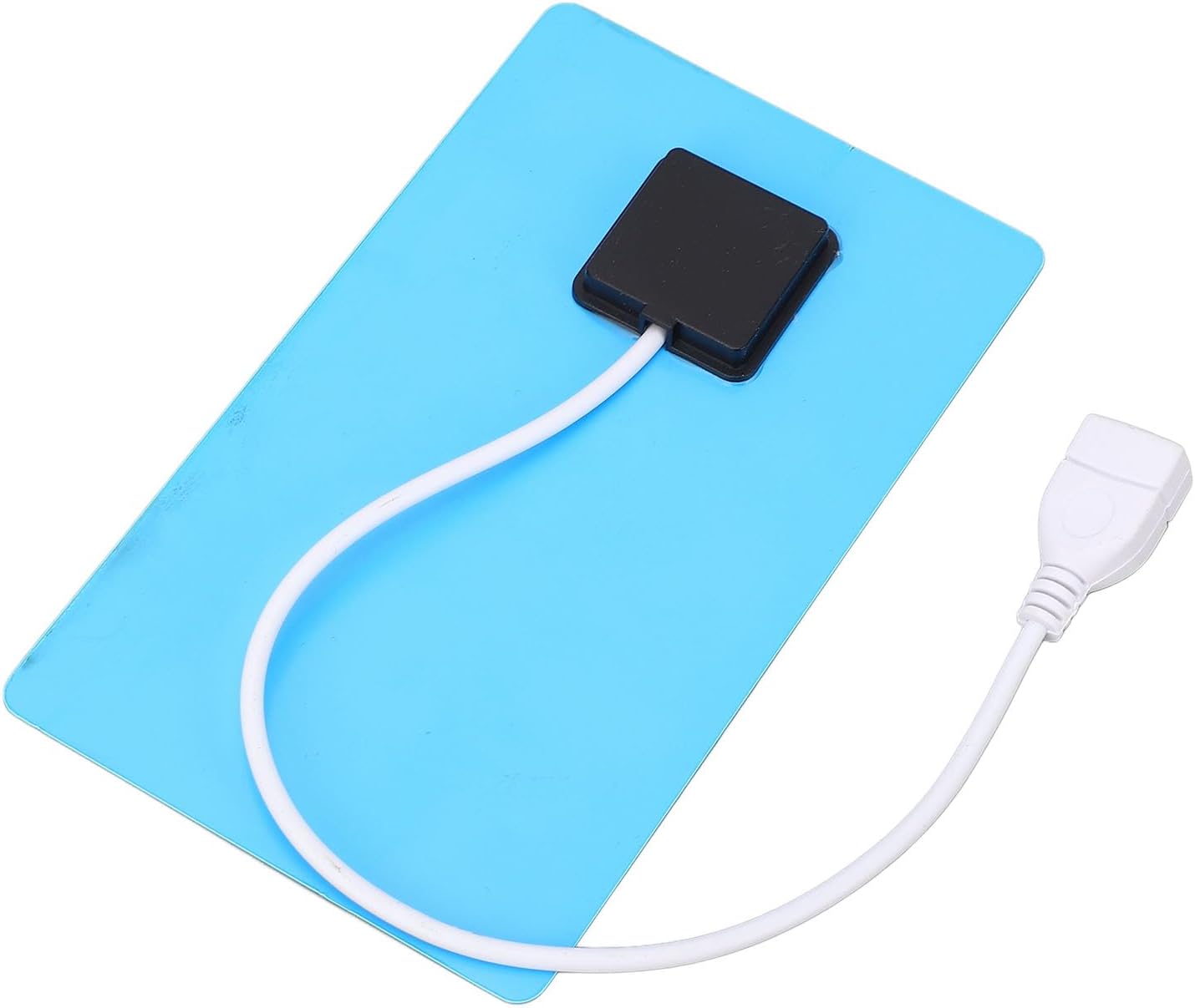 ASHATA 5V 5W Small Blue Solar Panel, USB Solar Charger with White Light, Modern Style, Moderate Efficiency, Ideal for Outdoor Activities, Emergency Light Source