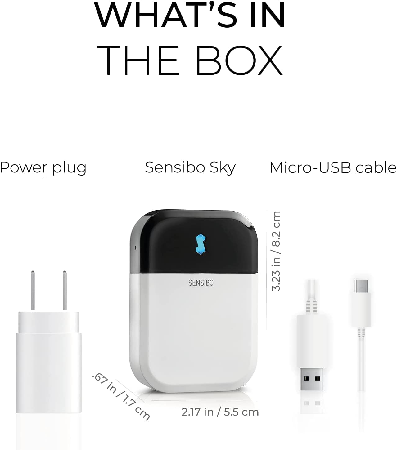 Sensibo Sky Smart Air Conditioning Control, Easy and Quick to Install by Yourself. Comfort and Energy Saving. Wifi Control Compatible with Google App, Alexa and Siri